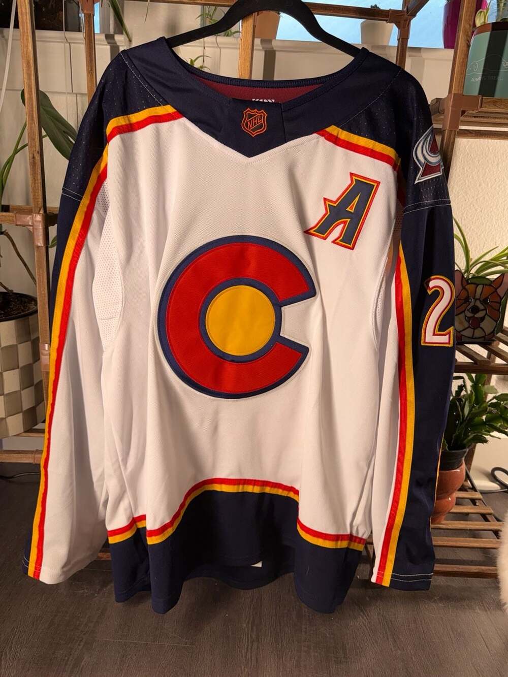 Adidas Nathan MacKinnon Colorado Avalanche Reverse Retro Jersey